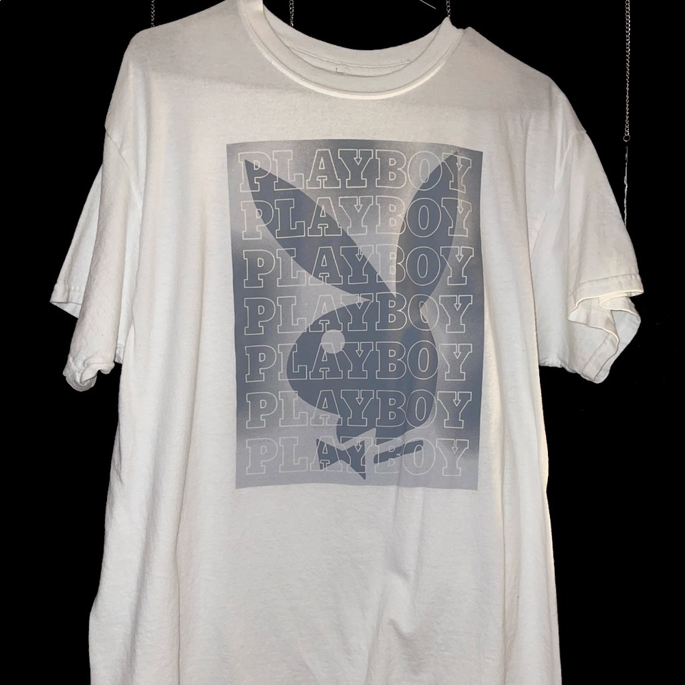 Playboy 2021 T-shirt. Black/Grey/White, Size Large